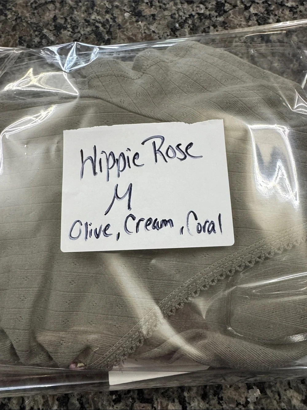 Hippie Rose V-Neck Ruched Tee — White, Blush, Olive bundle NWT M - Picture 7 of 7